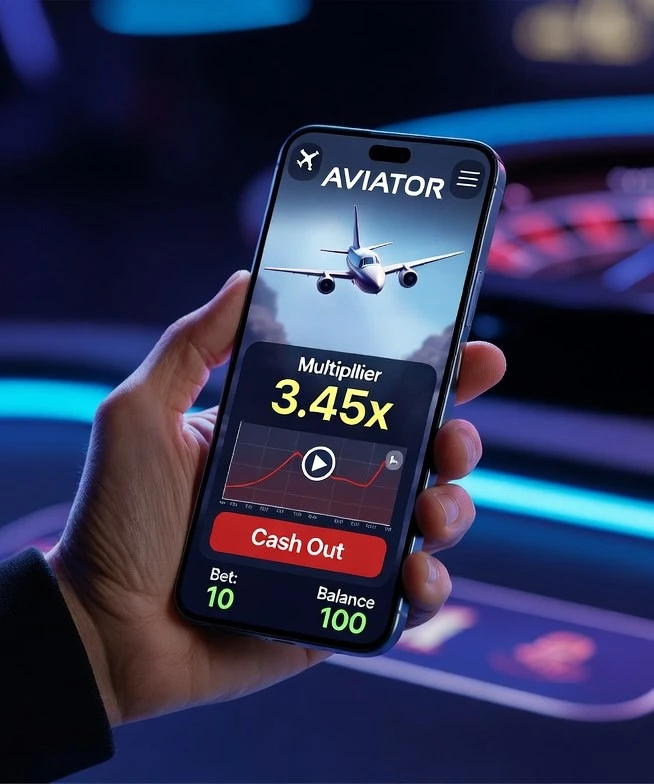 Mobile version of the Aviator game